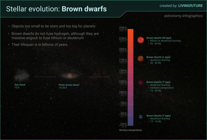 Hnědí trpaslíci, infografika